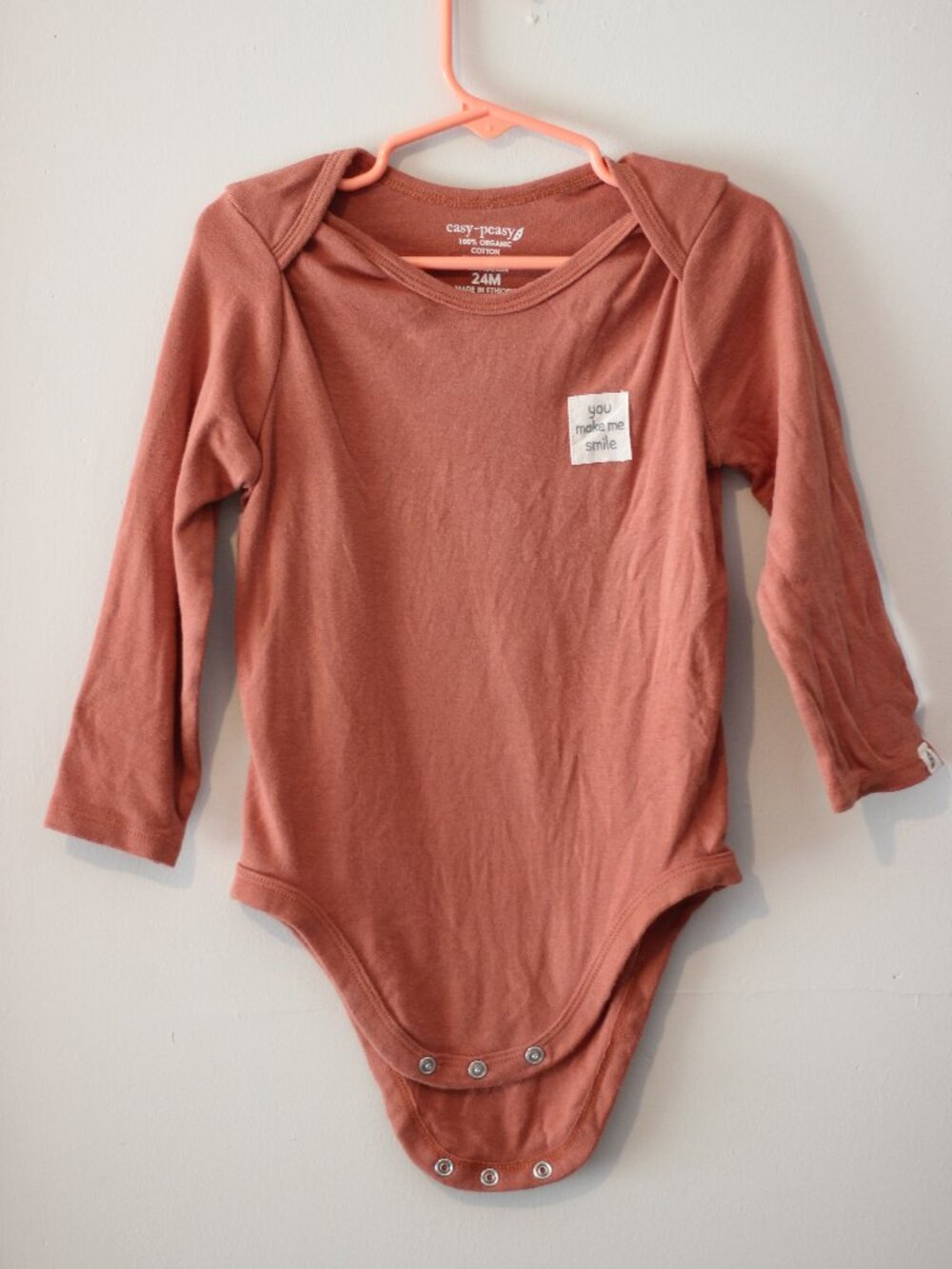 Easy Peasy 100% organic cotton baby/toddler onesie